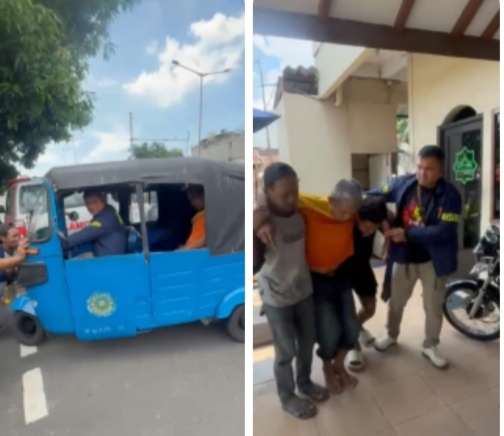 Polsek Tambora Tambora Bantu Sopir Bajaj yang Terjatuh Tak Sadarkan Diri