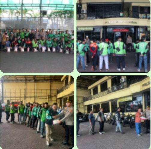 Jumat Peduli, Polsek Metro Tamansari Bagikan Beras kepada Anggota Sabuk Kamtibmas