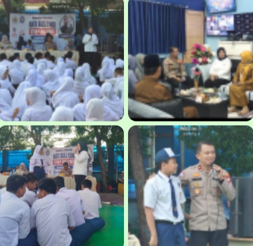 Polres Jakbar Edukasi Ratusan Siswa SMPN 186 Kalideres tentang Bahaya Bullying dan Kekerasan