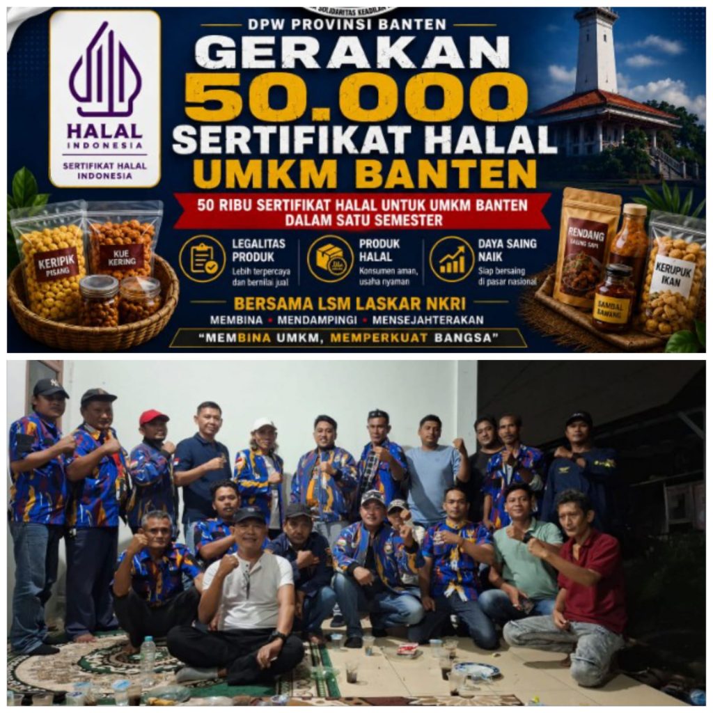 Laskar NKRI Bidik 50 Ribu Sertifikat Halal untuk Bantu UMKM Banten