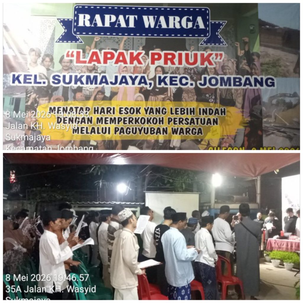 Korban Penggusuran Intimidasi Lapak Priuk Sukmajaya,Resmi Bentuk Paguyuban Suarakan Keadilan