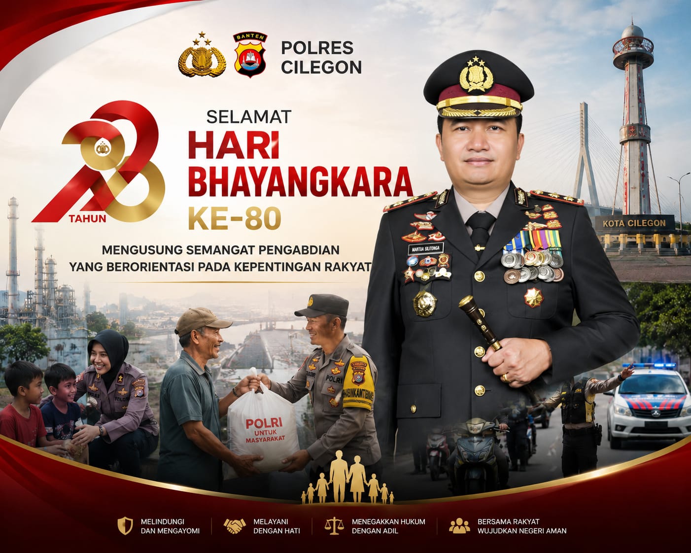 Kapolres Cilegon Jadikan Hari Bhayangkara ke-80 sebagai Momentum Perkuat Kepercayaan Publik
