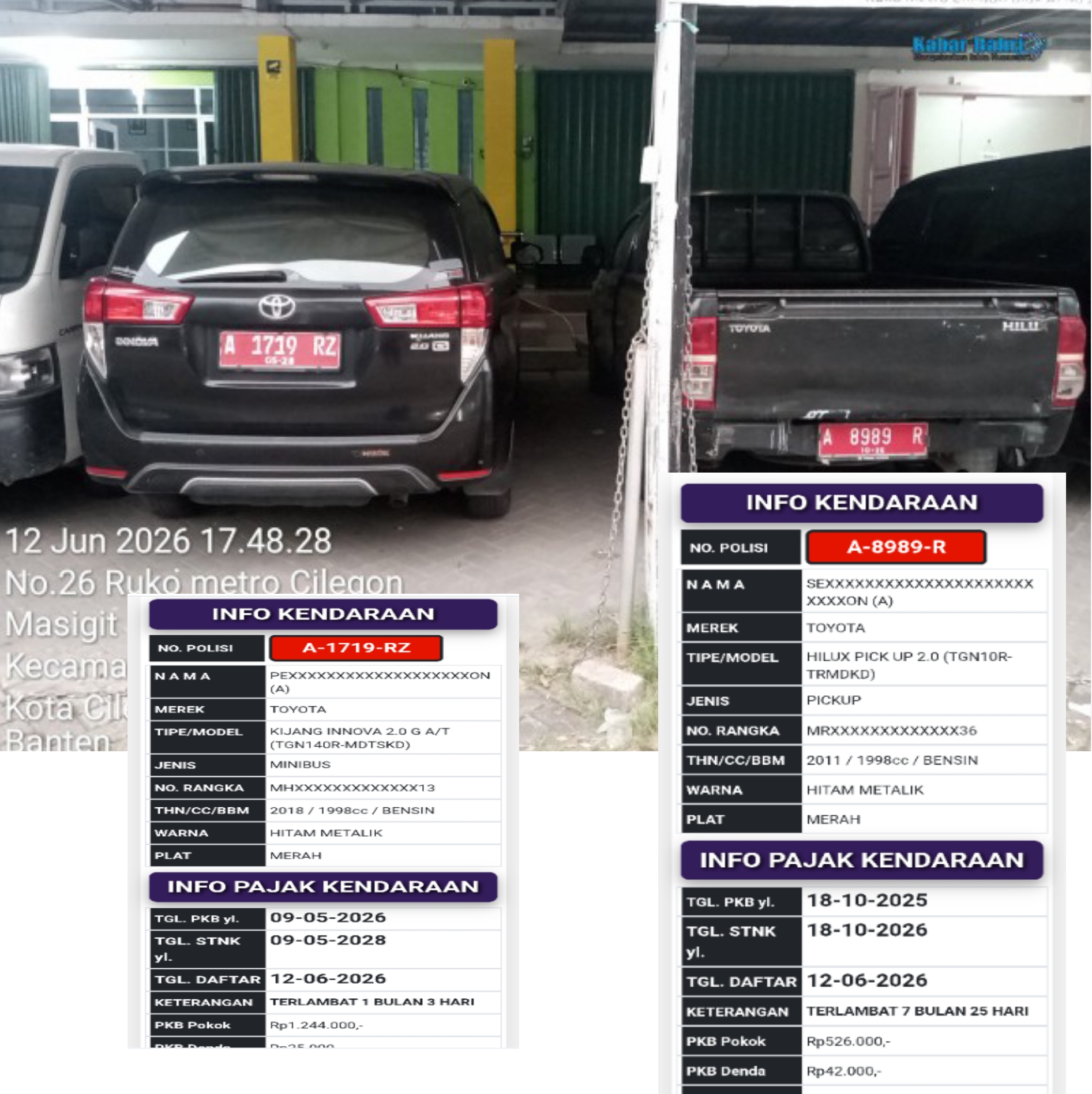 Kendaraan Dinas Milik Pemkot Cilegon yang Digunakan BAZNAS Diduga Menunggak Pajak, Cermin Buram Kepatuhan Birokrasi