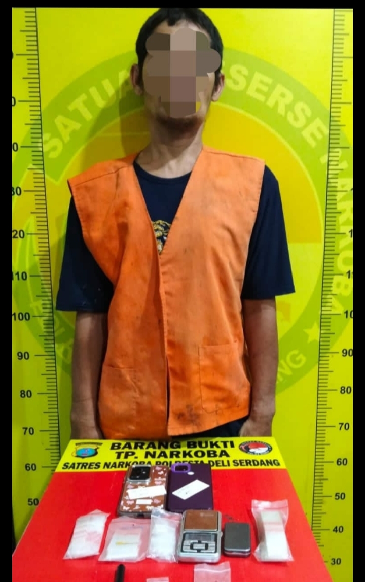 Bekuk Pengedar Narkoba, Satres Narkoba Polresta Deli Serdang amankan Barang Bukti