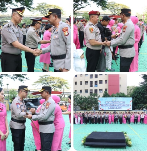 Momentum Hari Bhayangkara, Kapolres Metro Jakarta Barat Pimpin Upacara Kenaikan Pangkat 74 Personel