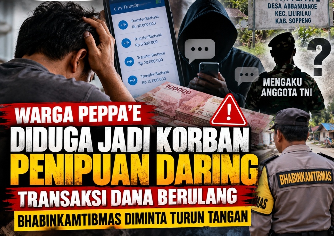 Warga Peppa’e Diduga Jadi Korban Penipuan Daring, Transaksi Dana Berulang, Bhabinkamtibmas Diminta Turun Tangan