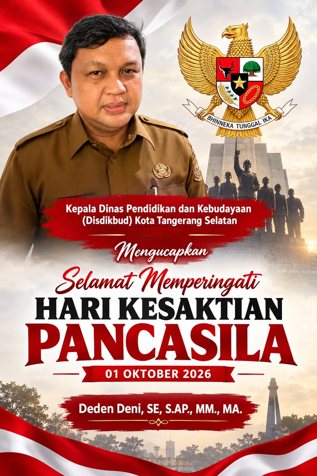 Kadisdikbud Tangerang Selatan Beserta Jajaran Sampaikan Pesan Kebangsaan di Hari Kesaktian Pancasila 2026