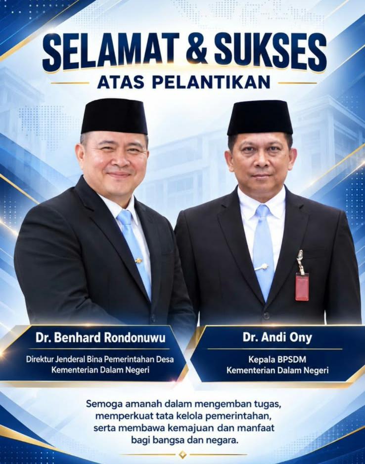 *FORSIMEMA-RI Ucapkan Selamat & Sukses atas Pelantikan Dr Benhard E. Rondonuwu sebagai Dirjen Bina Pemerintahan Desa Kemendagri